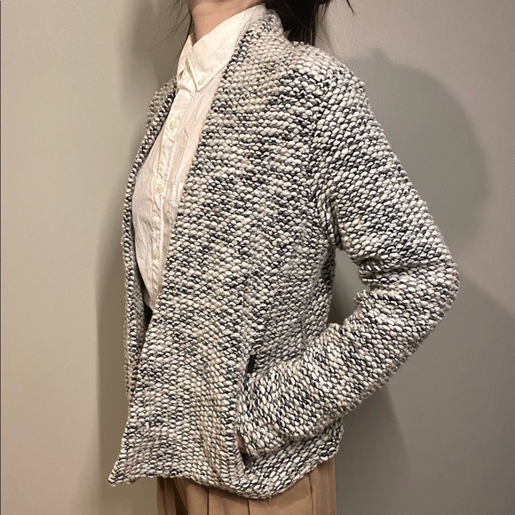 Club Monaco Mosaic Knitted Tweed Wool Cardigan - Picture 4 of 4